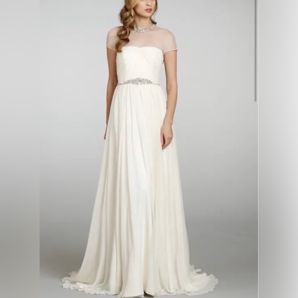 HAYLEY PAIGE ANYA WEDDING DRESS IVORY ALTERED SZ 10 GOWN SWEETHEART